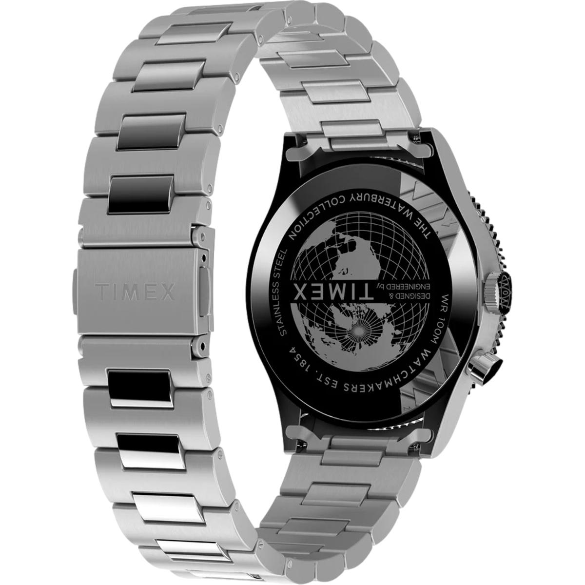 Waterbury Traditional GMT 39mm Stainless Steel Bracelet