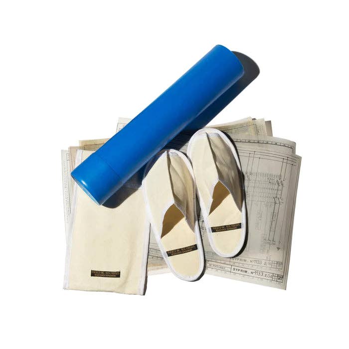 Waxed Canvas Portable Slipper Off White Large - slippers