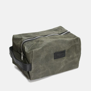 Curated Basics - Waxed Cotton Dopp Kit: Dark Green