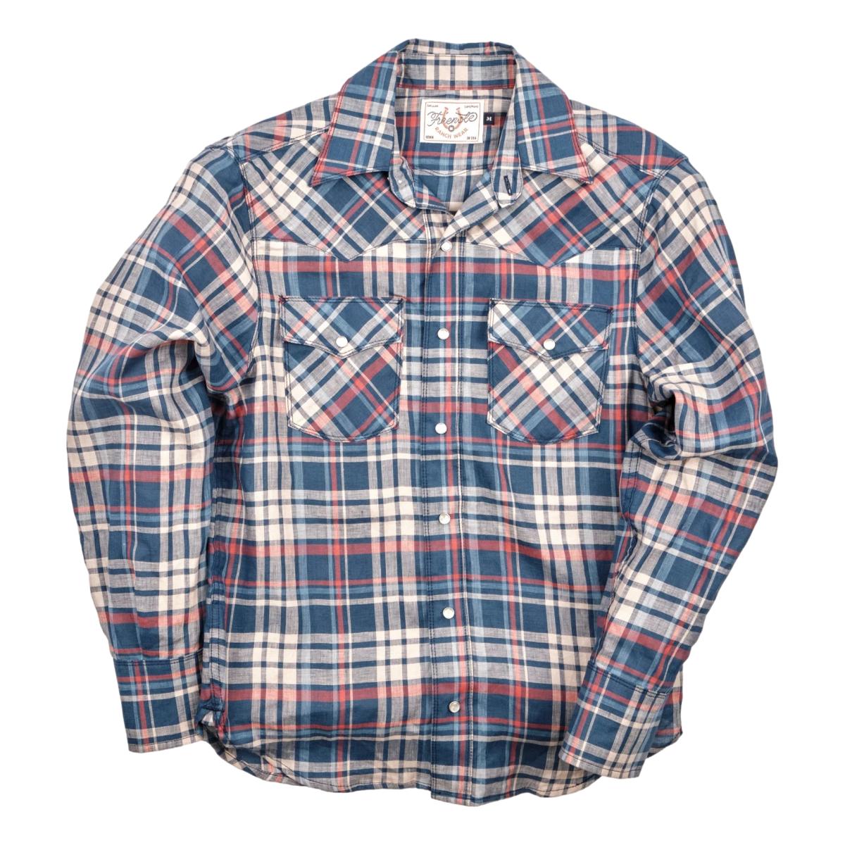 Western Scout Kingfisher Blue Plaid - Shirt