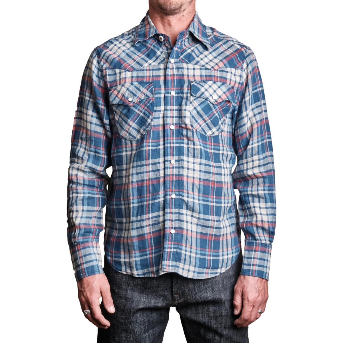 Western Scout Kingfisher Blue Plaid - Shirt