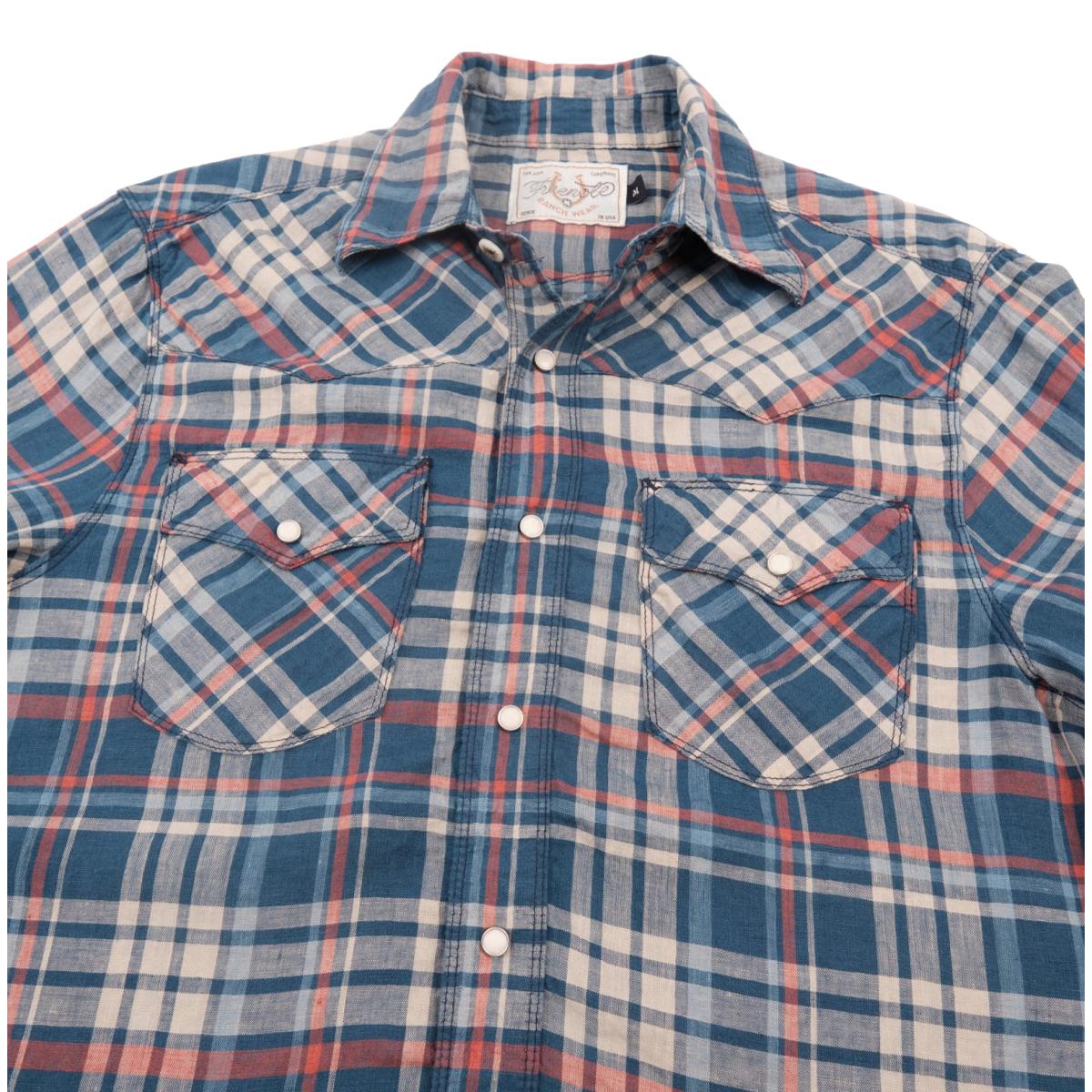 Western Scout Kingfisher Blue Plaid - Shirt