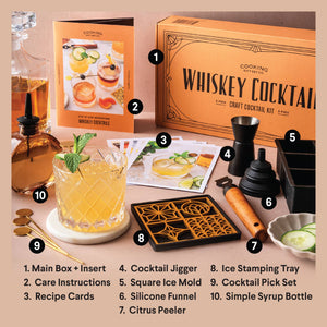 Whiskey Cocktail Kit Gift for Men Alcohol Cocktail Recipe