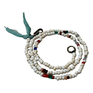 White Bead Necklace - Necklace
