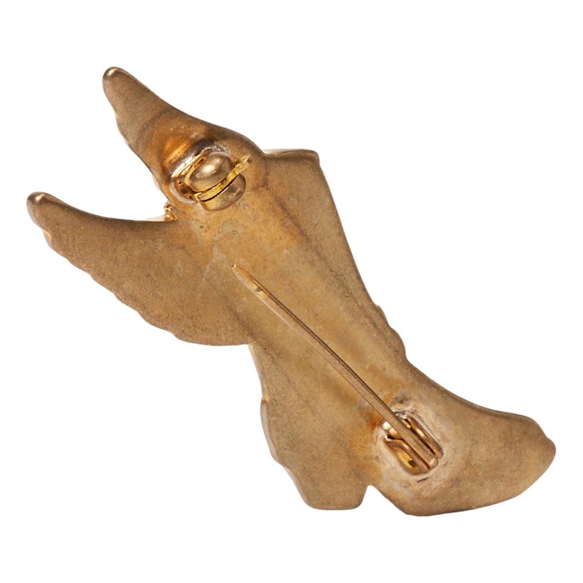 Winged-Boot Brass Pin Brass - Pin