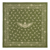 Winged-Logo Cotton Bandanna Olive Drab/Cream - Bandanna