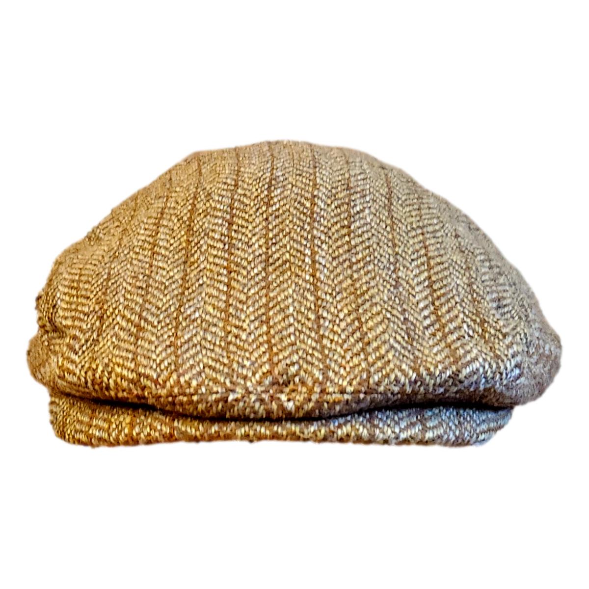 Wool Blend Herringbone Hat - Hat