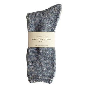 Wool Collection Recycled Blue Socks - Socks