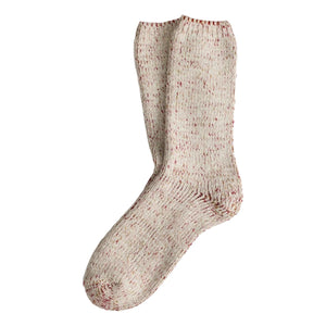 Wool Collection Recycled Raw White Socks - Socks