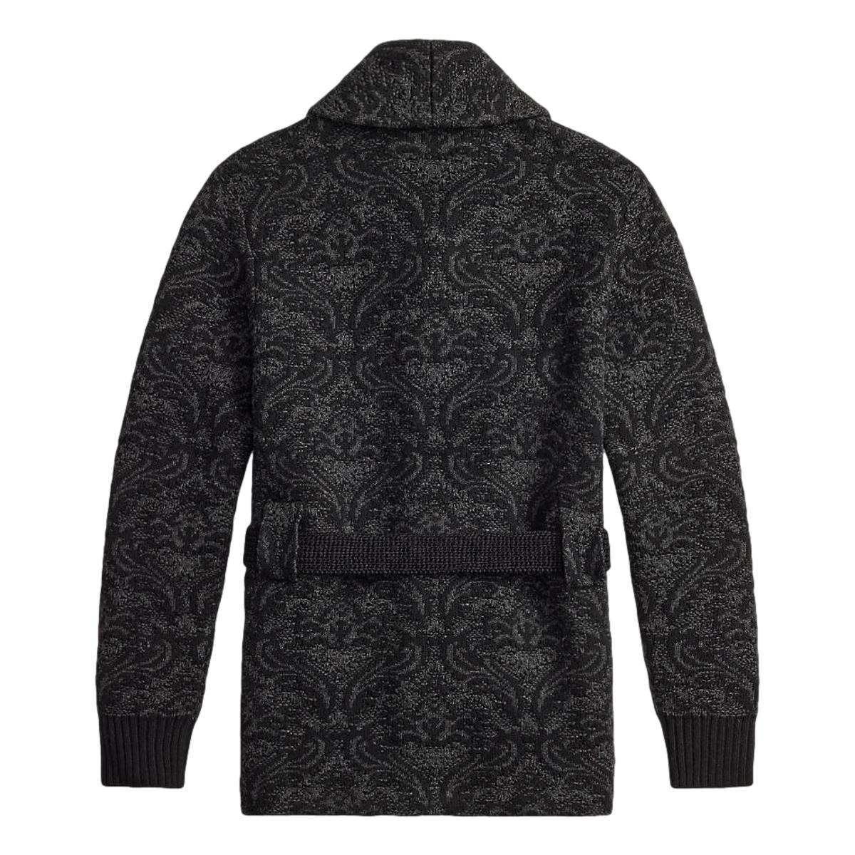 Wool-Cotton Ranch Cardigan Black Multi - Sweater