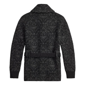 Wool-Cotton Ranch Cardigan Black Multi - Sweater