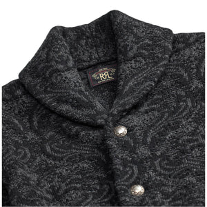 Wool-Cotton Ranch Cardigan Black Multi - Sweater