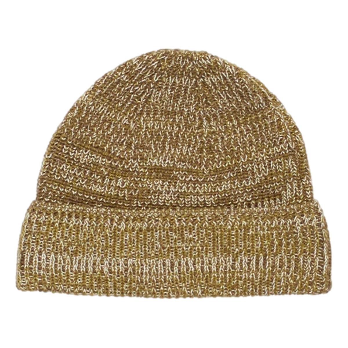 Wool Cotton Rib Beanie Sitka Green - Hat