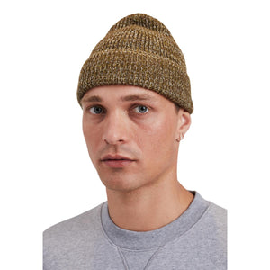 Wool Cotton Rib Beanie Sitka Green - Hat