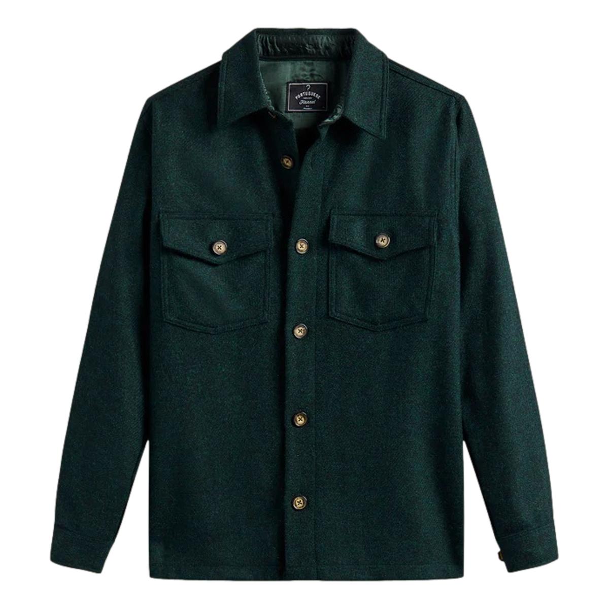 Wool Field Overshirt Green - Overshirt