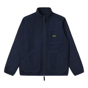 Wool Fleece Jacket Navy Heather - outerwear