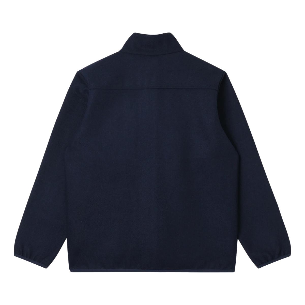 Wool Fleece Jacket Navy Heather - outerwear
