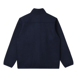 Wool Fleece Jacket Navy Heather - outerwear