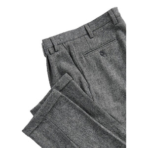 Wool Herringbone Trousers Grey - trousers