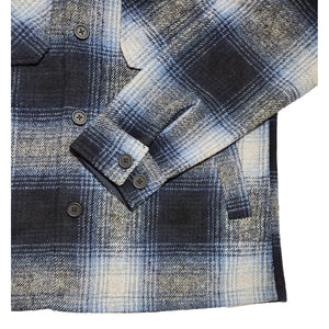 Wool Navy Plaid Overshirt - Overshirt