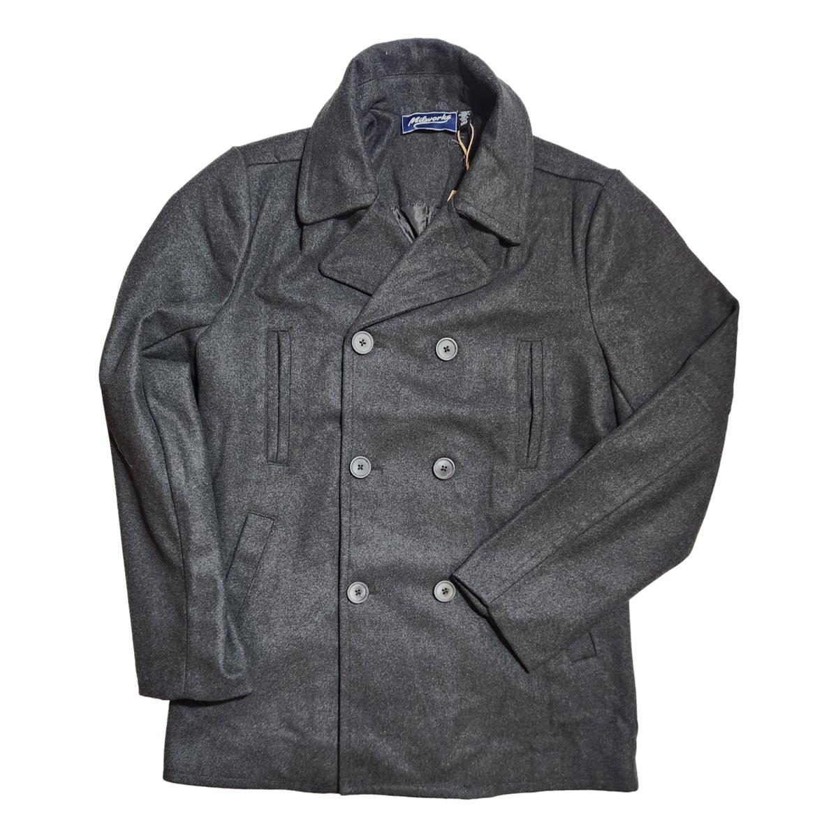 Wool Peacoat Charcoal - Jacket