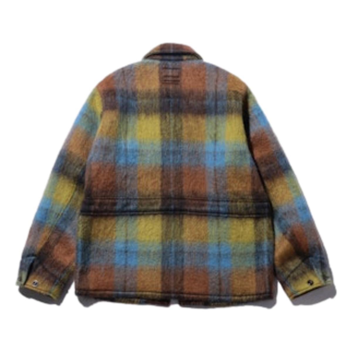 Wool Plaid Sports Jacket Brown - outerwear