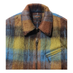 Wool Plaid Sports Jacket Brown - outerwear