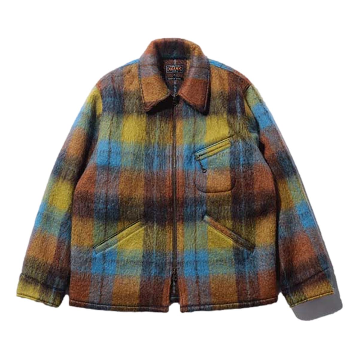 Wool Plaid Sports Jacket Brown - outerwear