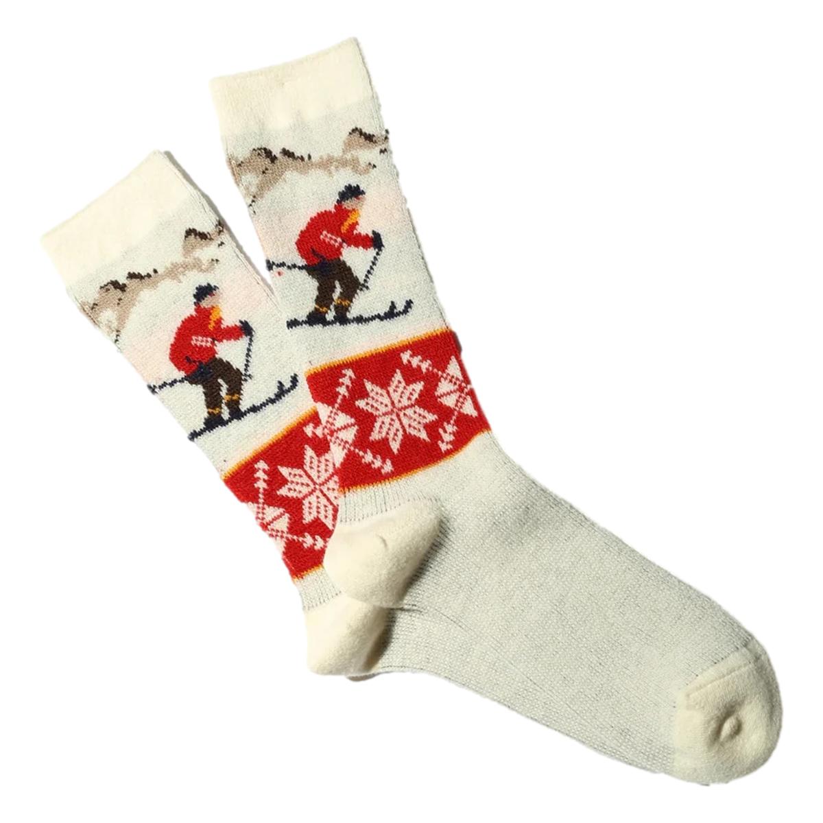Wool Ski JQ Crew Off White - Socks