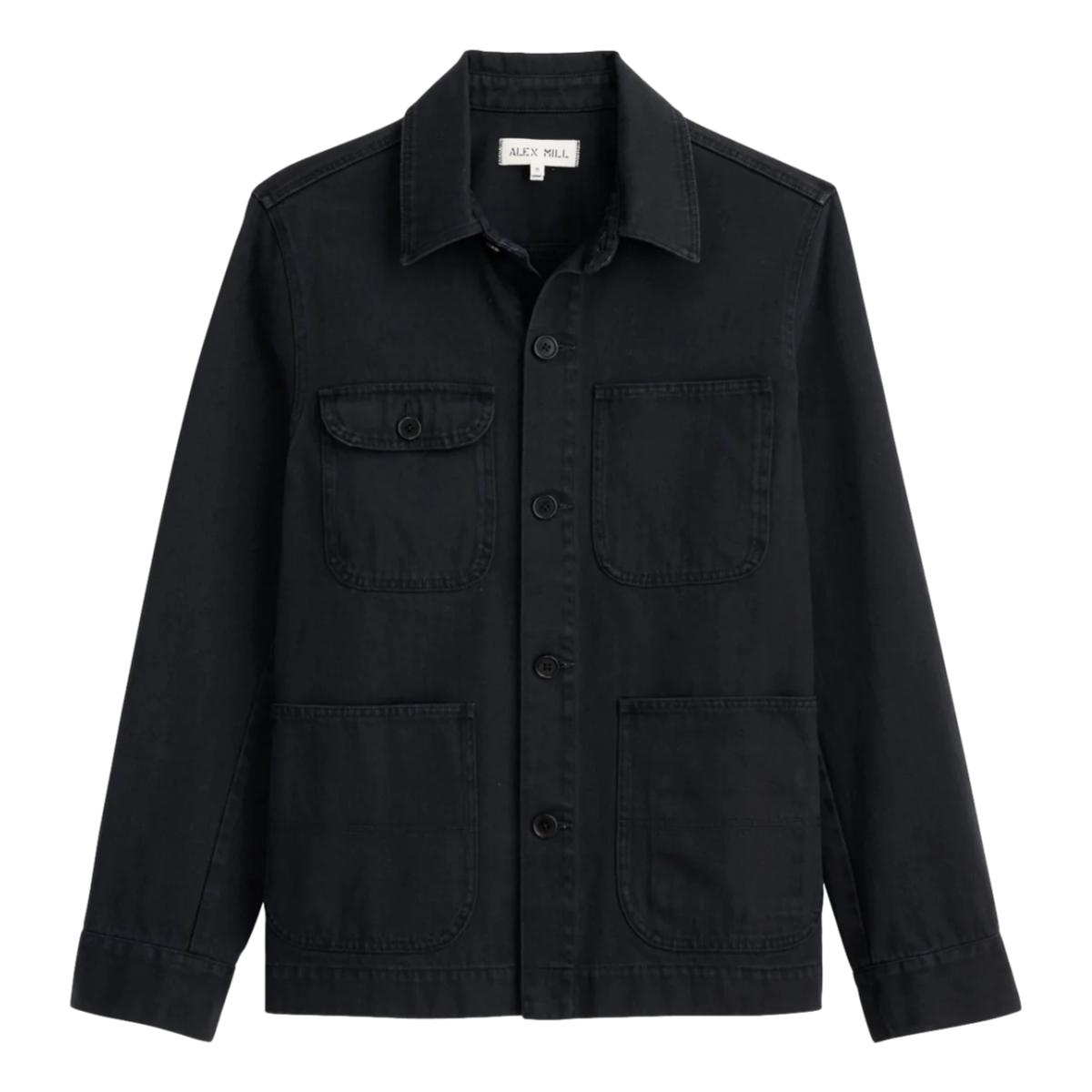 Work Jacket French Washed Black - Chore Jacket