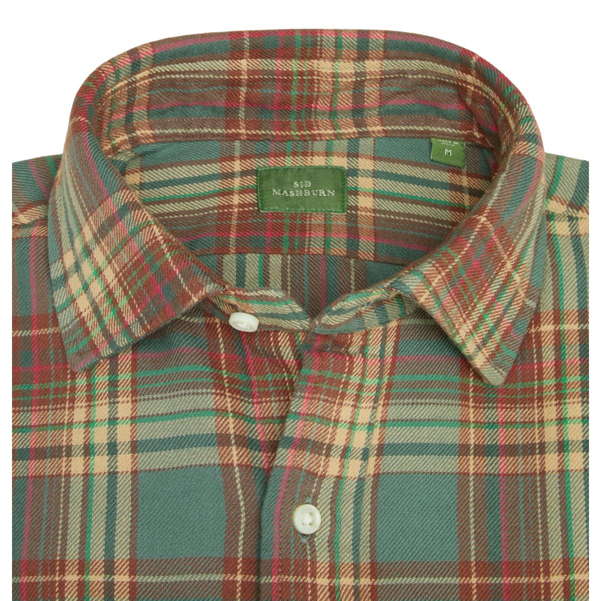 Work Shirt Lovat Tobacco Red Plaid Twill - Shirts