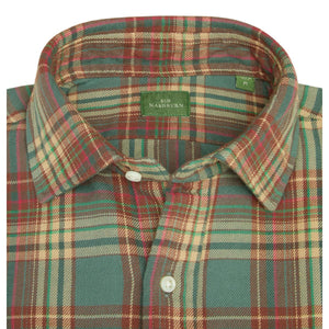 Work Shirt Lovat Tobacco Red Plaid Twill - Shirts