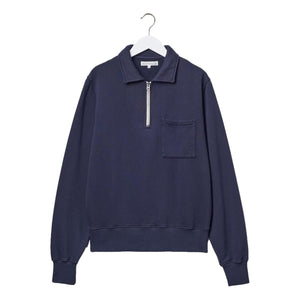 Zip Collar Sweatshirt 11oz. Denim Blue - Sweatshirt