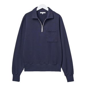 Zip Collar Sweatshirt 11oz. Denim Blue - Sweatshirt